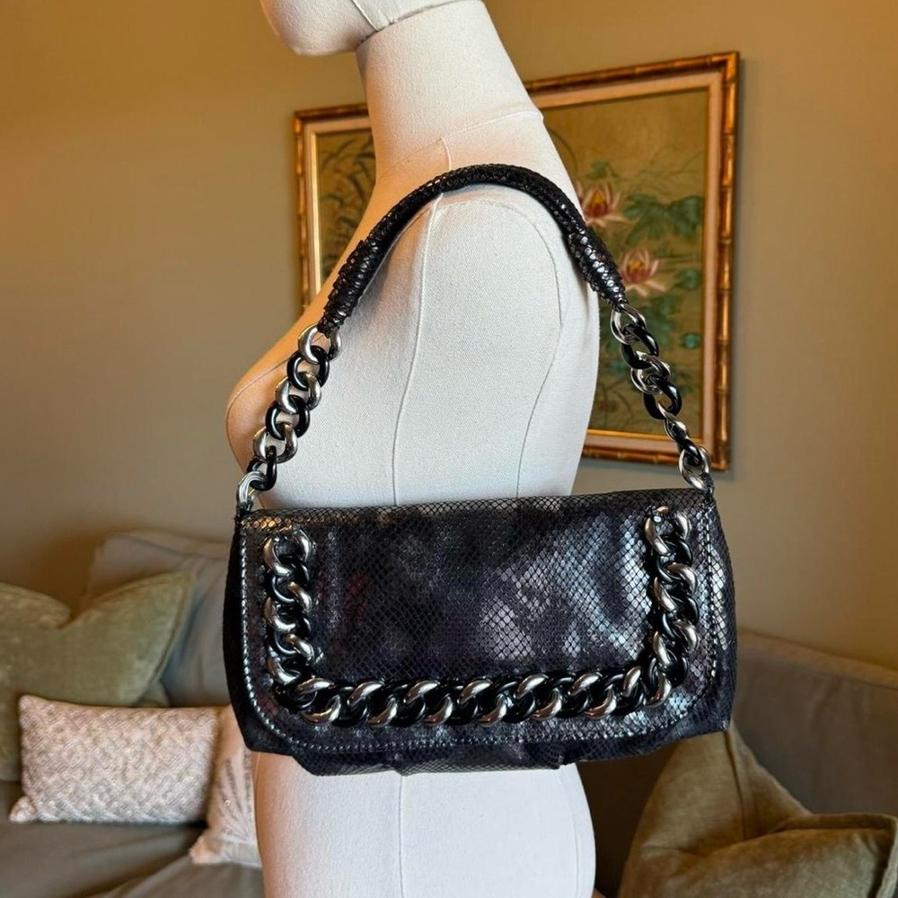 Michael Kors Rare Metallic Python Bold Chain Bag - image 1